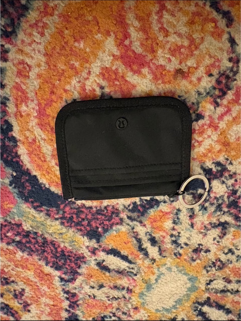 lululemon athletica Black Keyring Card Wallet